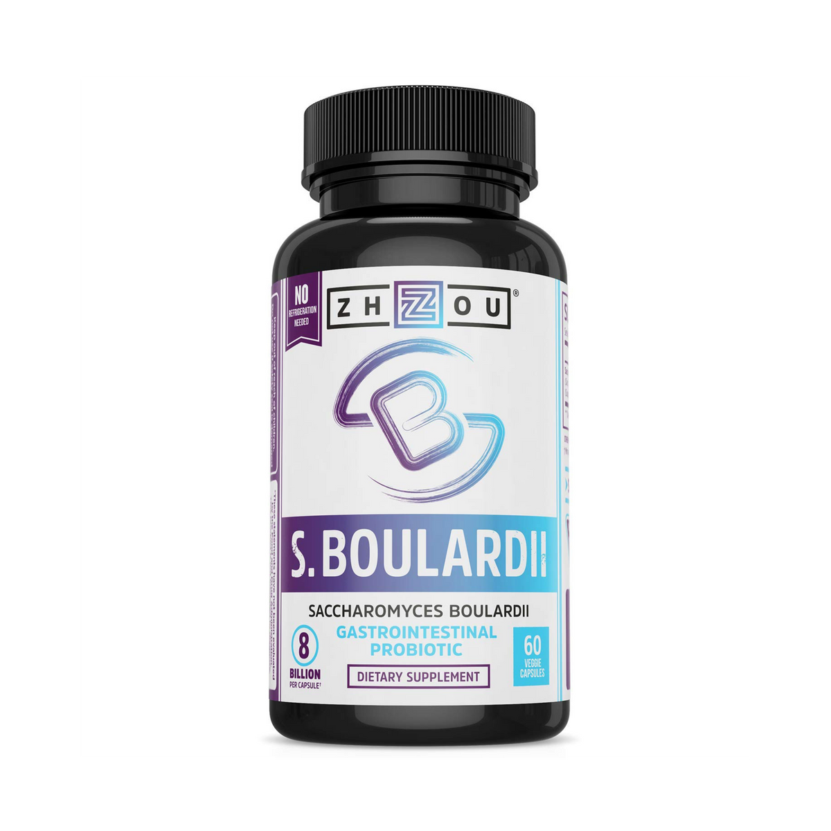 Zhou, S. Boulardii, Saccharomyces Boulardii, Gastrointestinal  Probiotic,  60 Veggie Capsules