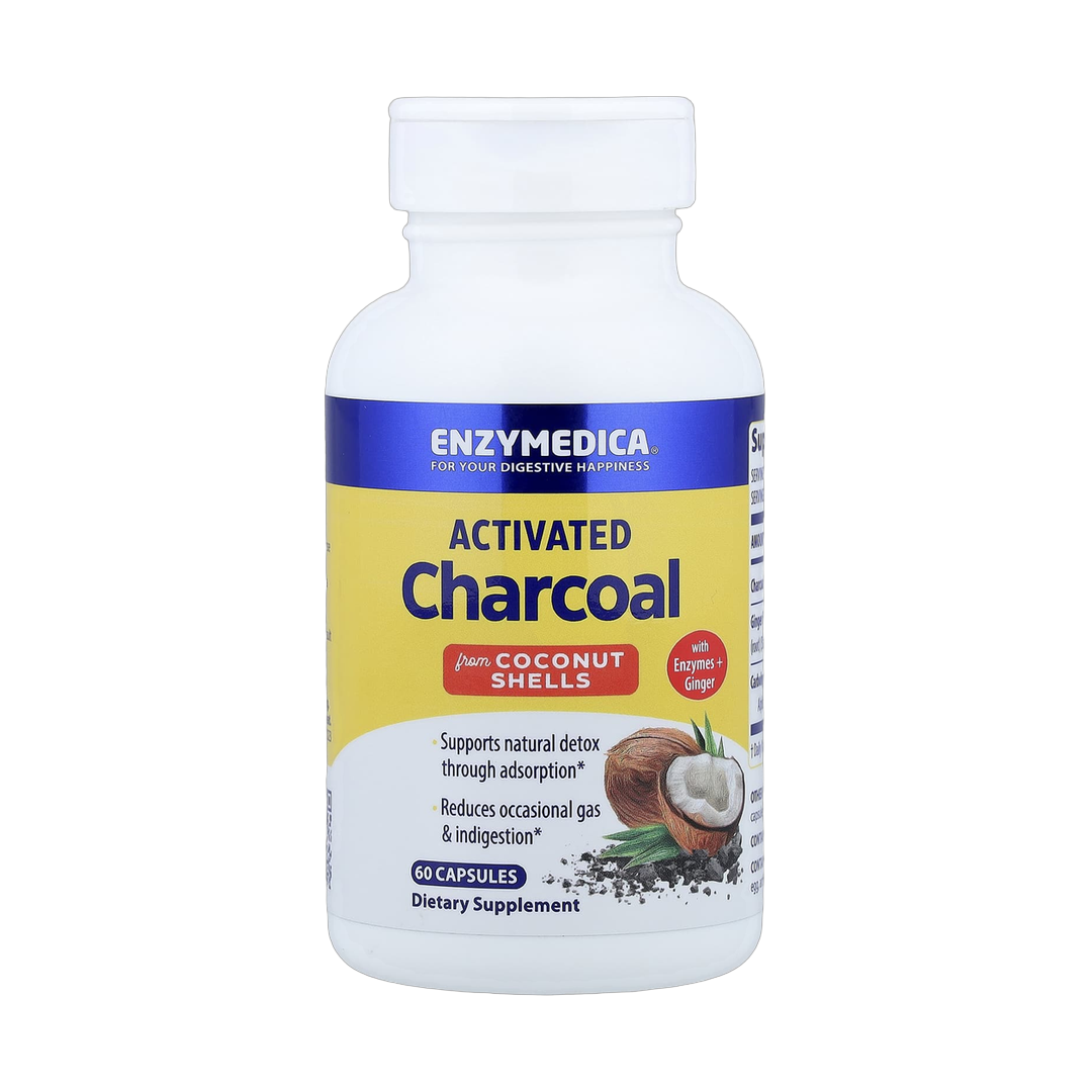 Enzymedica, Activated Charcoal, 60 Capsules