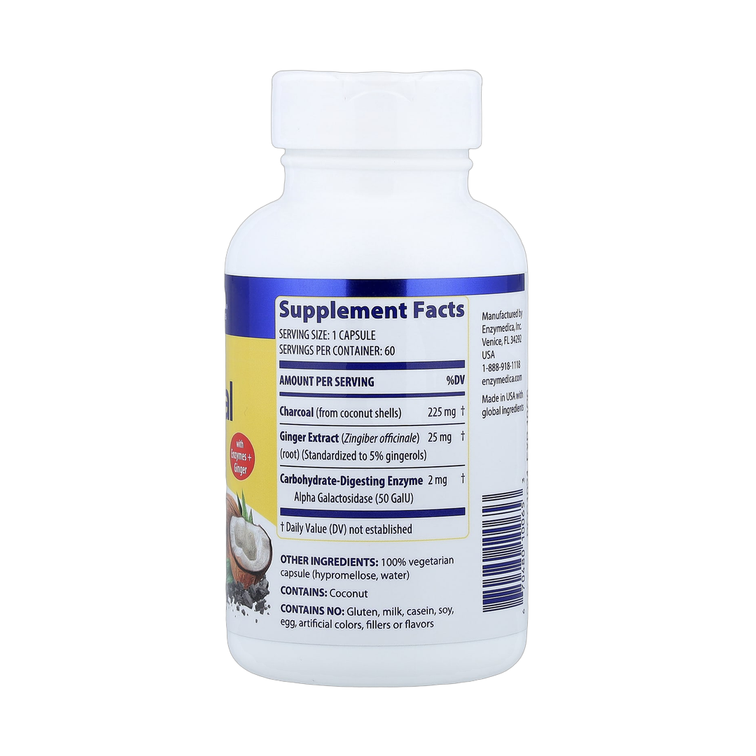 Enzymedica, Activated Charcoal, 60 Capsules