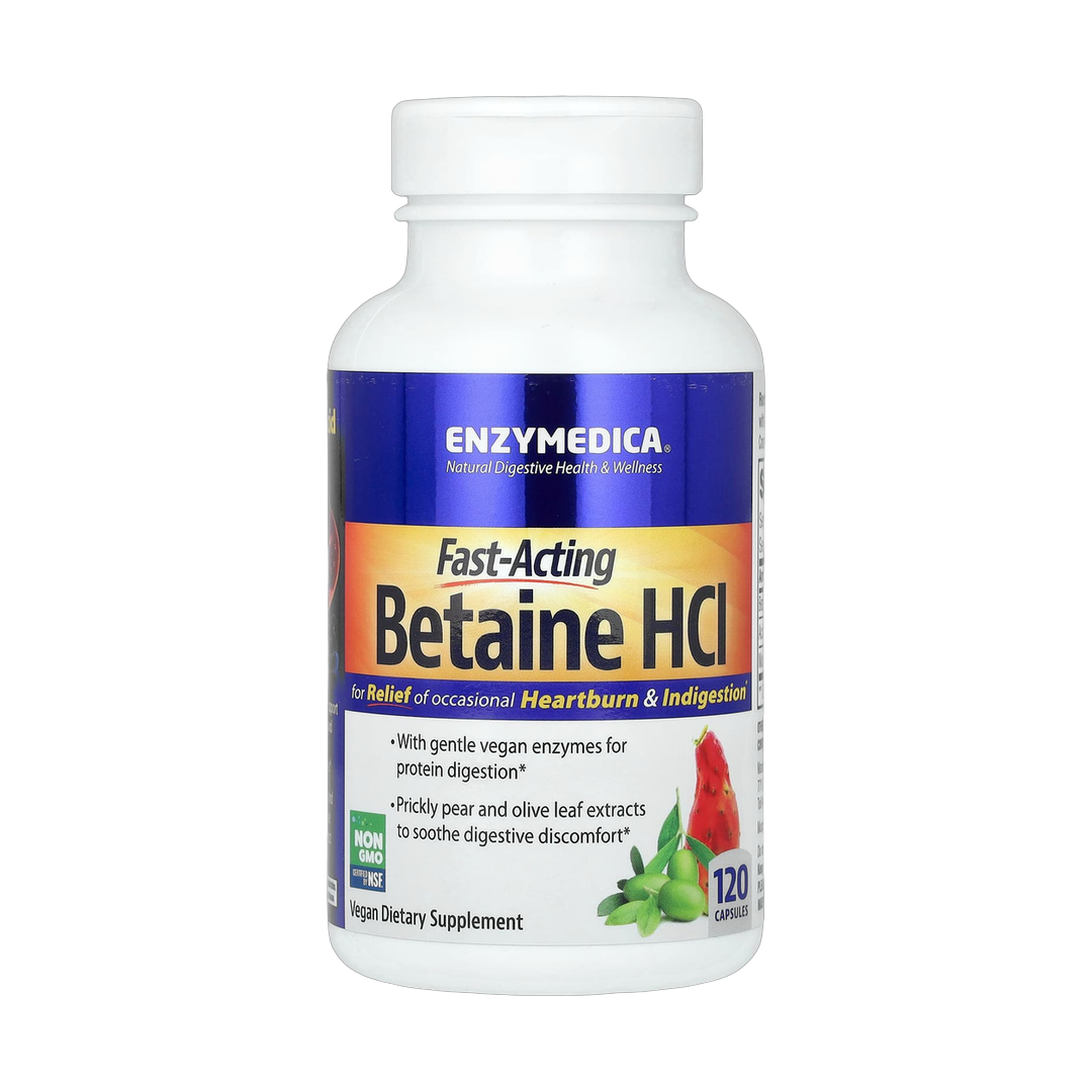 Enzymedica, Betaine HCl, 120 Capsules