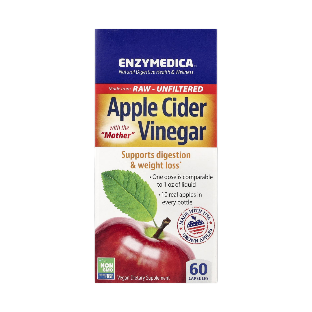 Enzymedica, Apple Cider Vinegar with the Mother, 60 Capsules