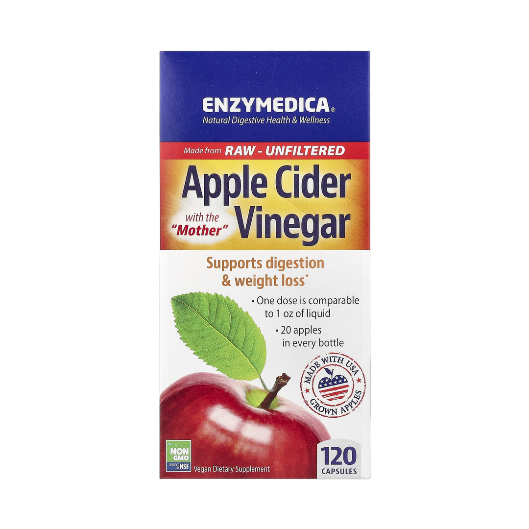 Enzymedica, Apple Cider Vinegar with the Mother, 120 Capsules