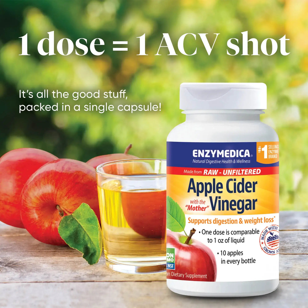 Enzymedica, Apple Cider Vinegar with the Mother, 120 Capsules