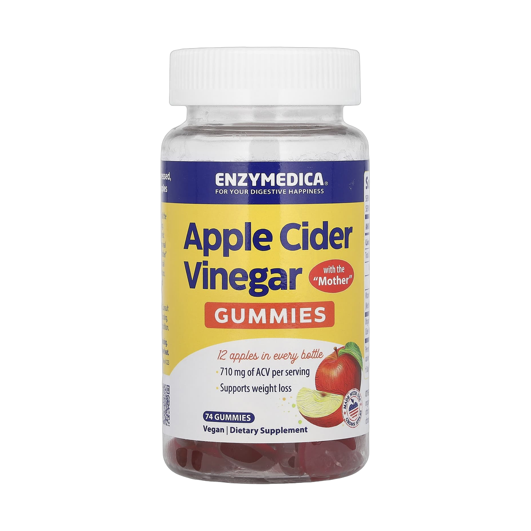Enzymedica, Apple Cider Vinegar Gummies with the Mother, 74 Gummies
