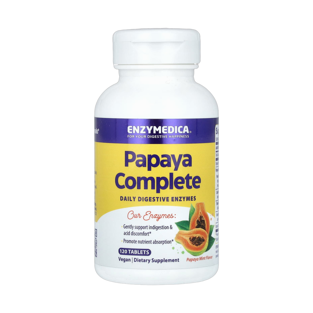 Enzymedica, Papaya Complete, Papaya Mint, 120 Tablets