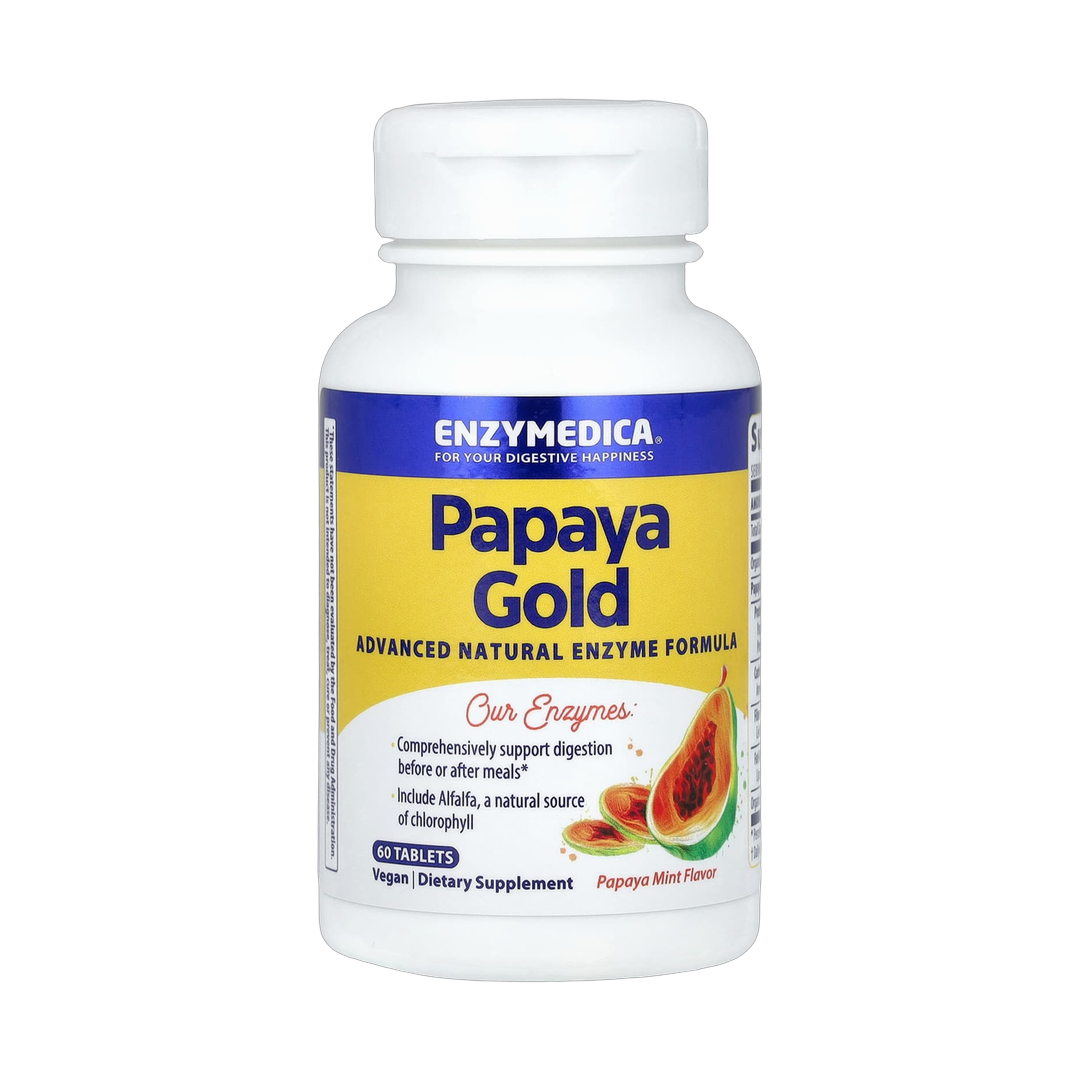 Enzymedica, Papaya Gold, Papaya Mint, 60 Tablets