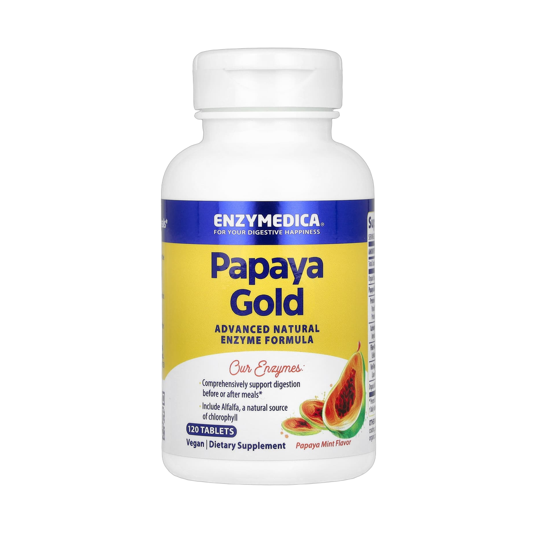 Enzymedica, Papaya Gold, Papaya Mint, 120 Tablets