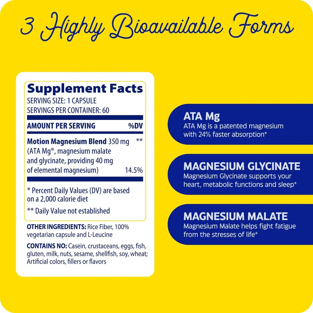 Enzymedica, Magnesium Motion, 60 Capsules