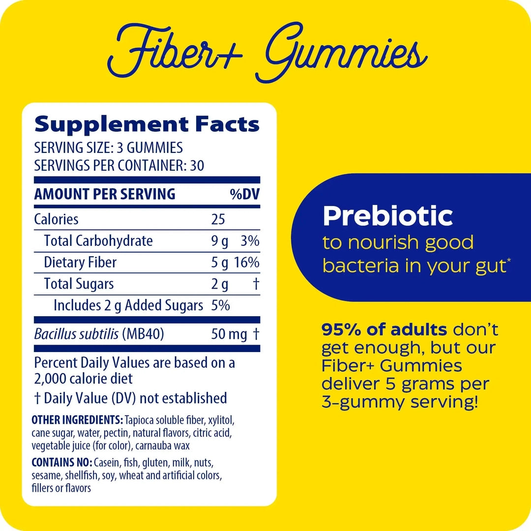 Enzymedica, Fiber+ Gummies, Pre & Probiotic, Blood Orange, 90 Gummies