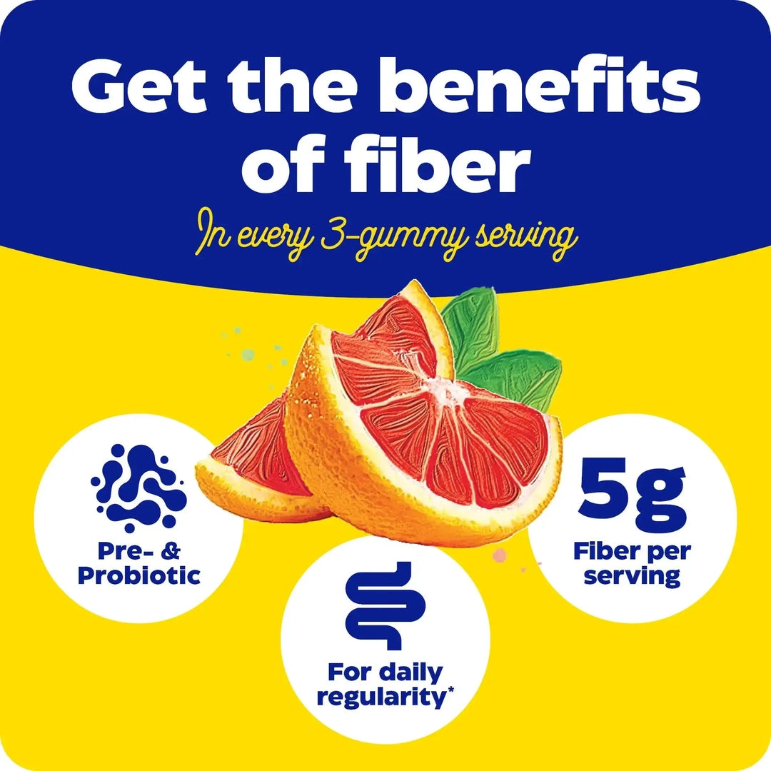 Enzymedica, Fiber+ Gummies, Pre & Probiotic, Blood Orange, 90 Gummies