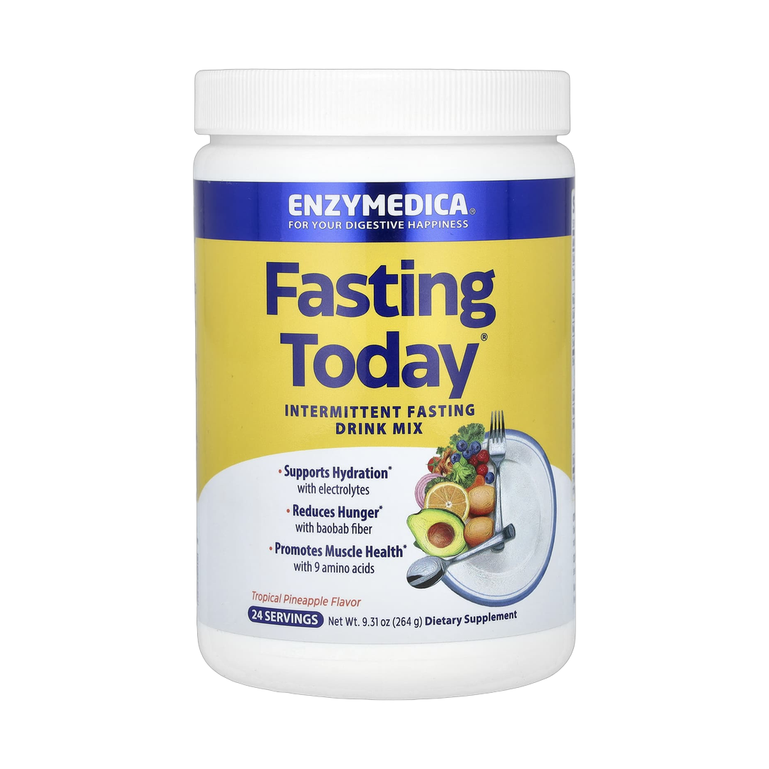 Enzymedica, Fasting Today, Intermittent Fasting Drink Mix, Tropical Pineapple , 9.31 oz, 264 g