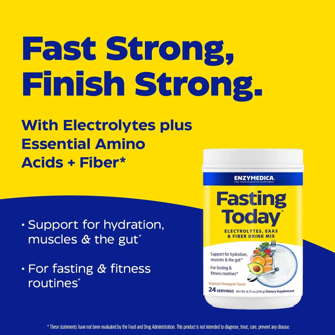 Enzymedica, Fasting Today, Intermittent Fasting Drink Mix, Tropical Pineapple , 9.31 oz, 264 g