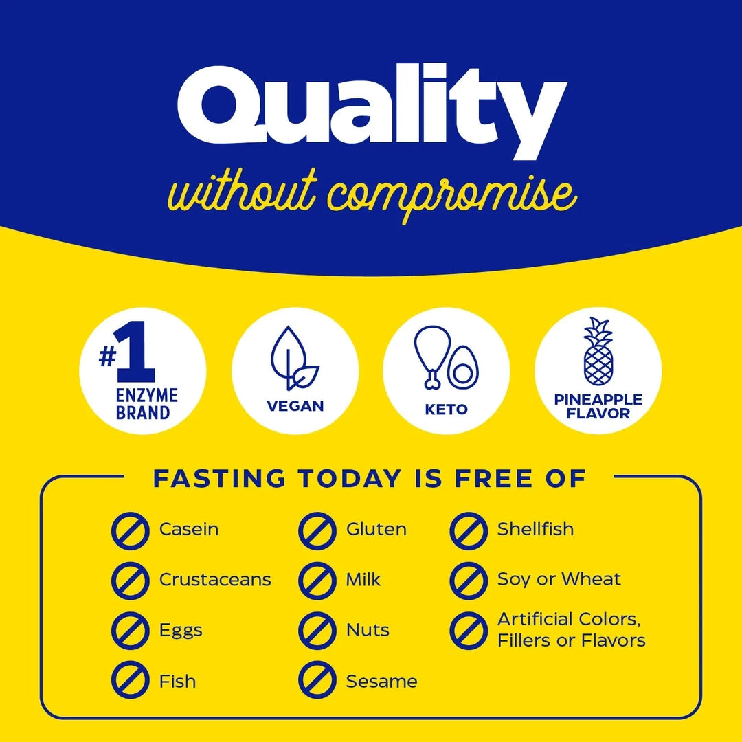 Enzymedica, Fasting Today, Intermittent Fasting Drink Mix, Tropical Pineapple , 9.31 oz, 264 g