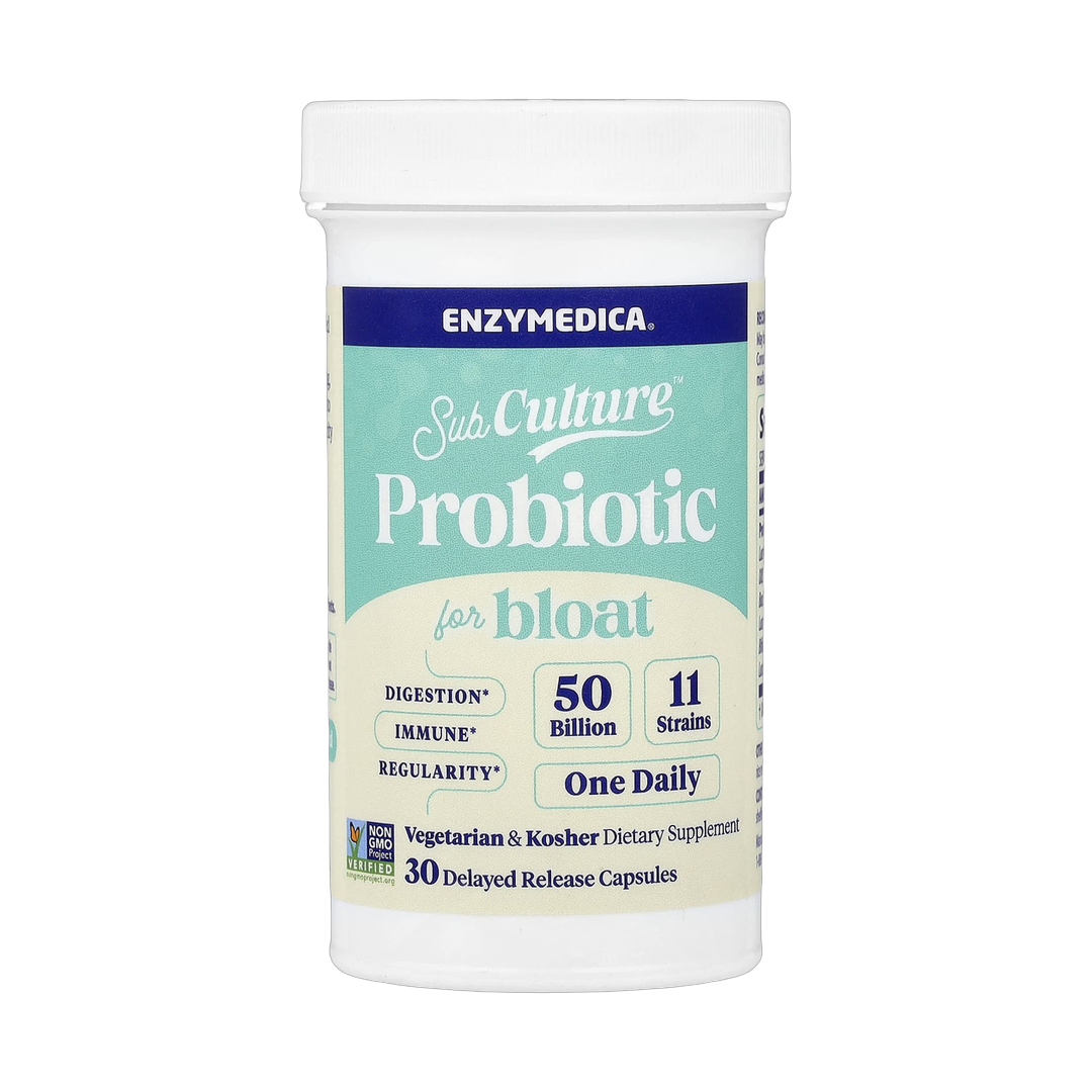 Enzymedica, SubCulture™ Probiotic For Bloat, 50 Billion, 30 Delayed Release Capsules