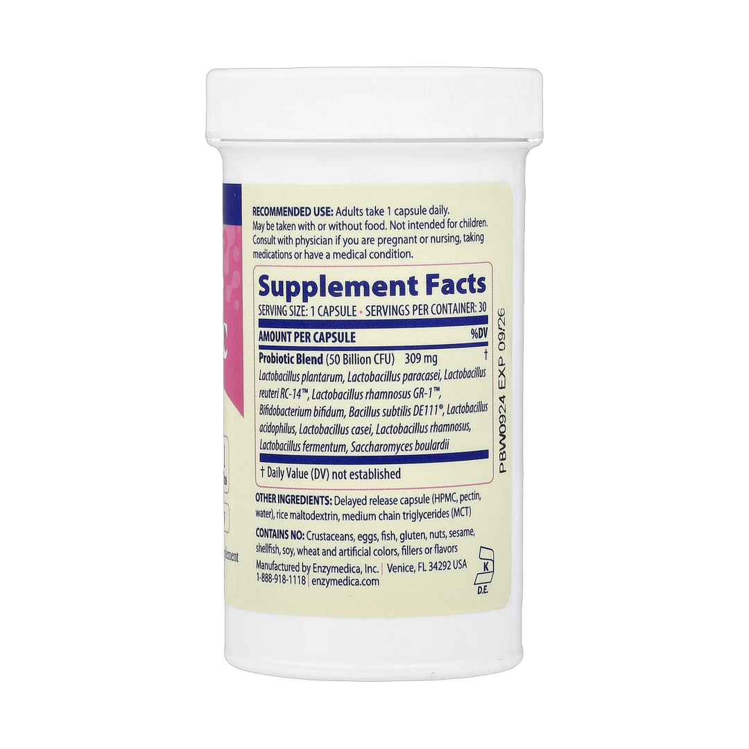 Enzymedica, SubCulture™ Probiotic For Women, 50 Billion, 30 Delayed Release Capsules