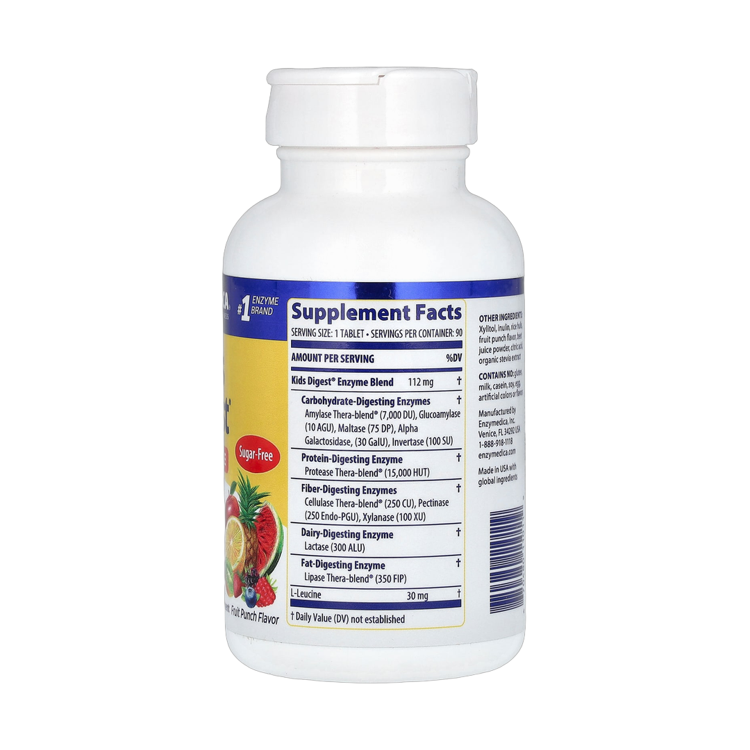 Enzymedica, Kids Digest, Fruit Punch, 90 Tablets