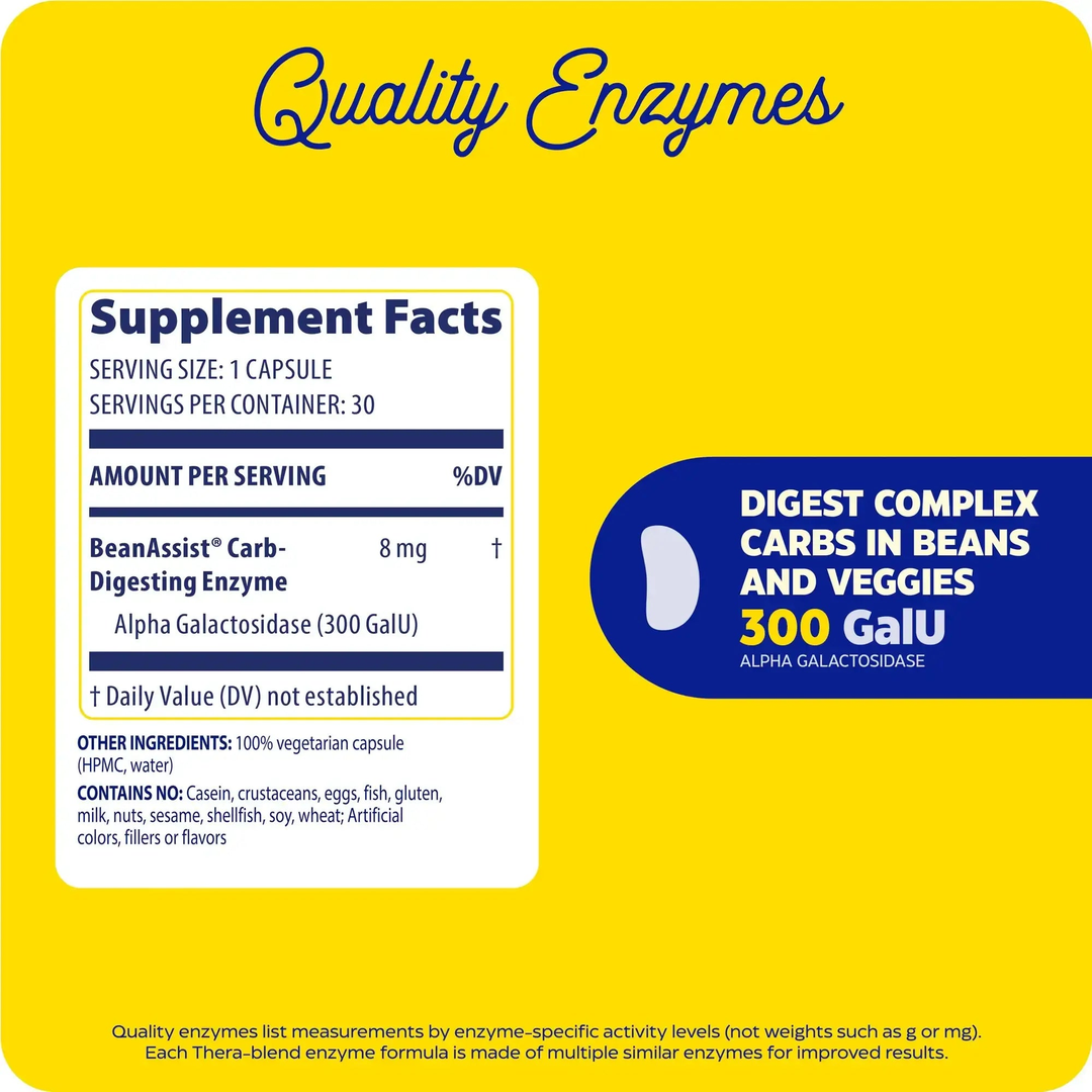 Enzymedica, BeanAssist®, 30 Capsules