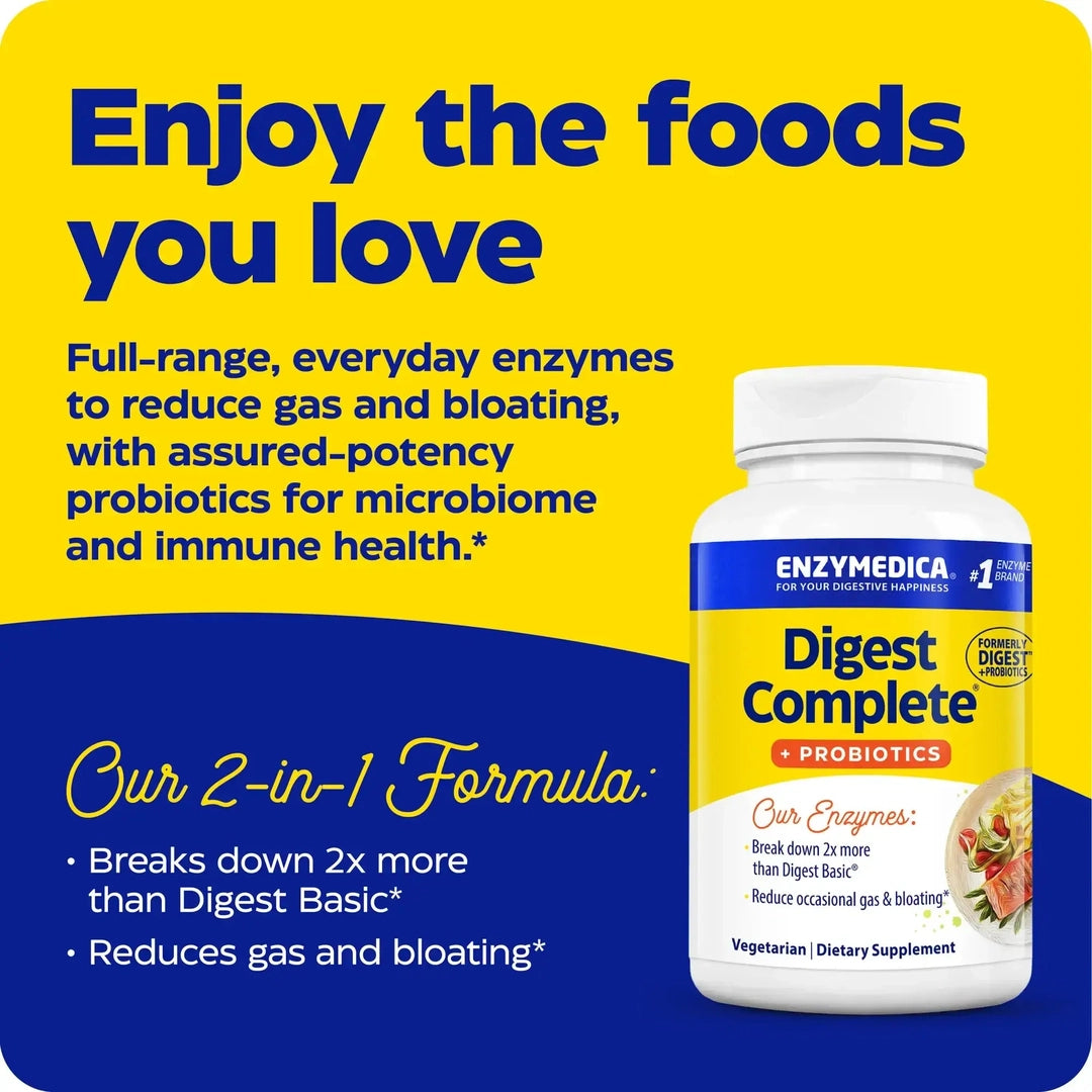 Enzymedica, Digest Complete® +Probiotics, 90 Capsules