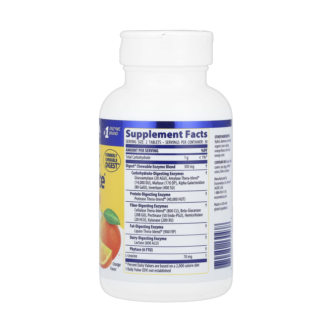Enzymedica, Digest Complete Chewable, Orange, 60 Tablets