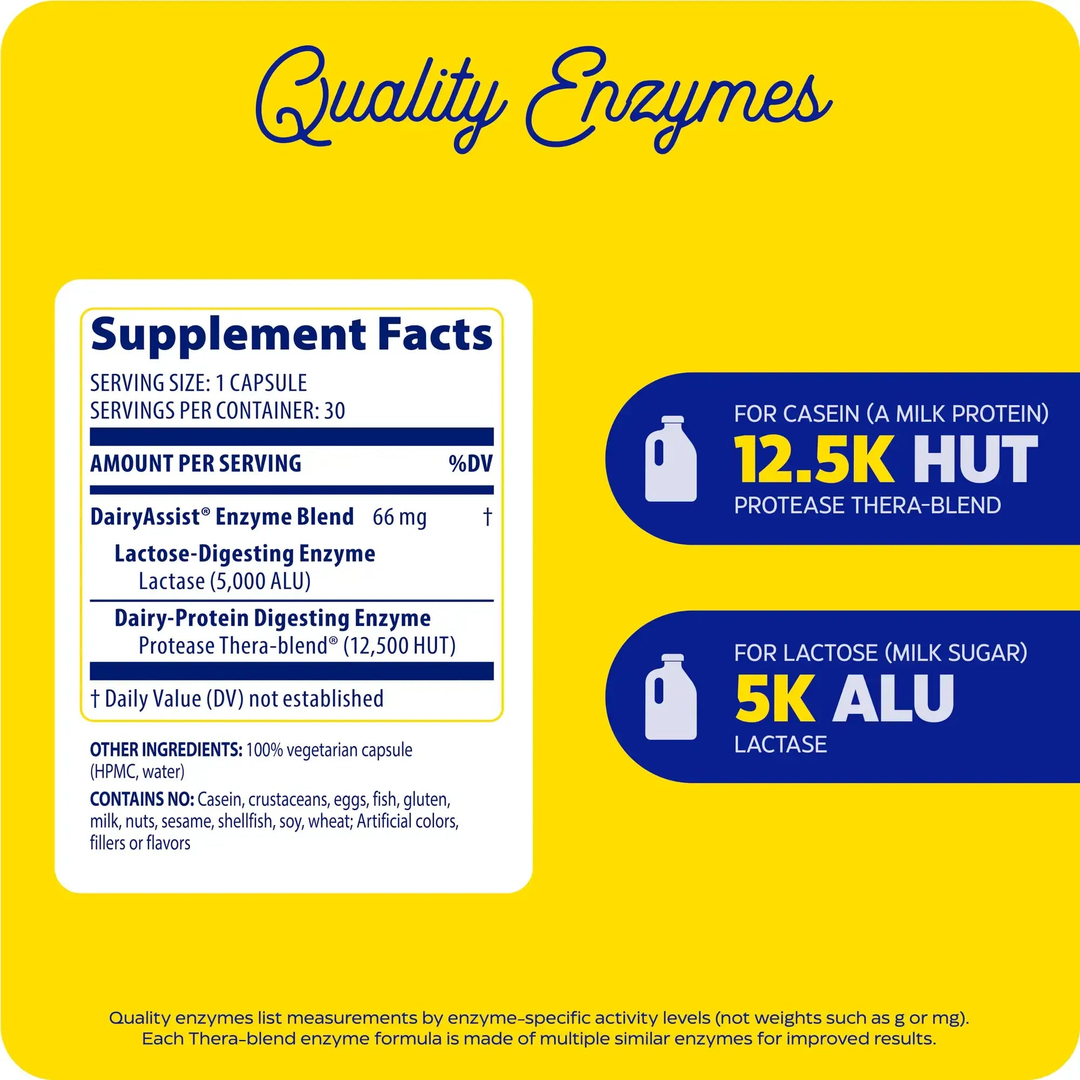 Enzymedica, DairyAssist®, 30 Capsules