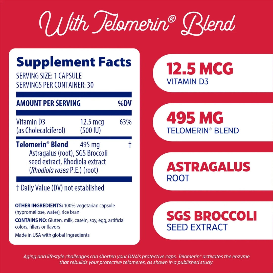 Enzymedica, Telomere Plus, 30 Capsules