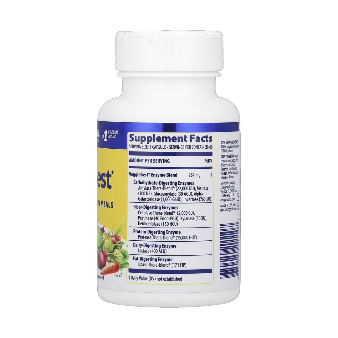 Enzymedica, VeggieGest®, 60 Capsules