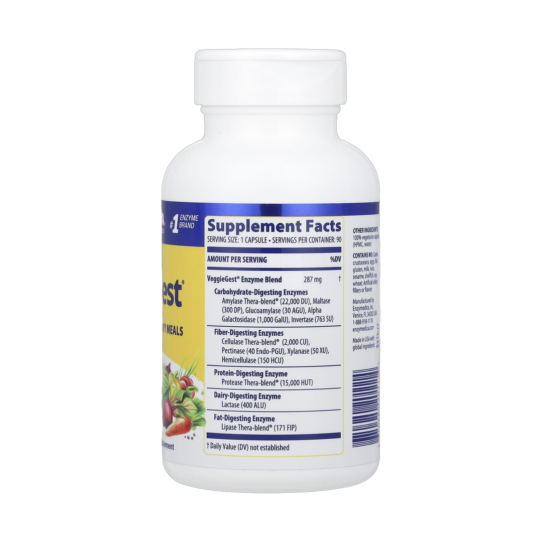 Enzymedica, VeggieGest®, 90 Capsules