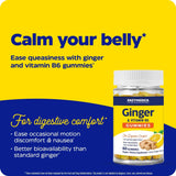 Enzymedica, Ginger & Vitamin B6 Gummies, Lemon Ginger, 60 Gummies