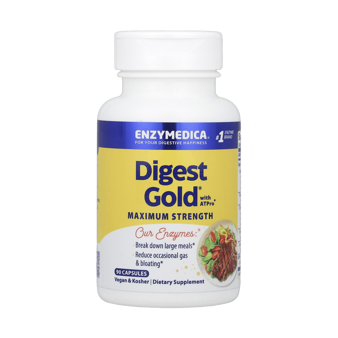 Enzymedica, Digest Gold® with ATPro®, Maximum Strength, 90 Capsules