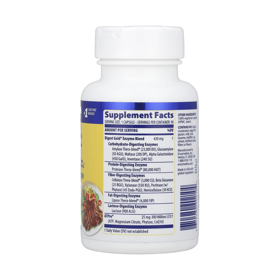 Enzymedica, Digest Gold® with ATPro®, Maximum Strength, 90 Capsules