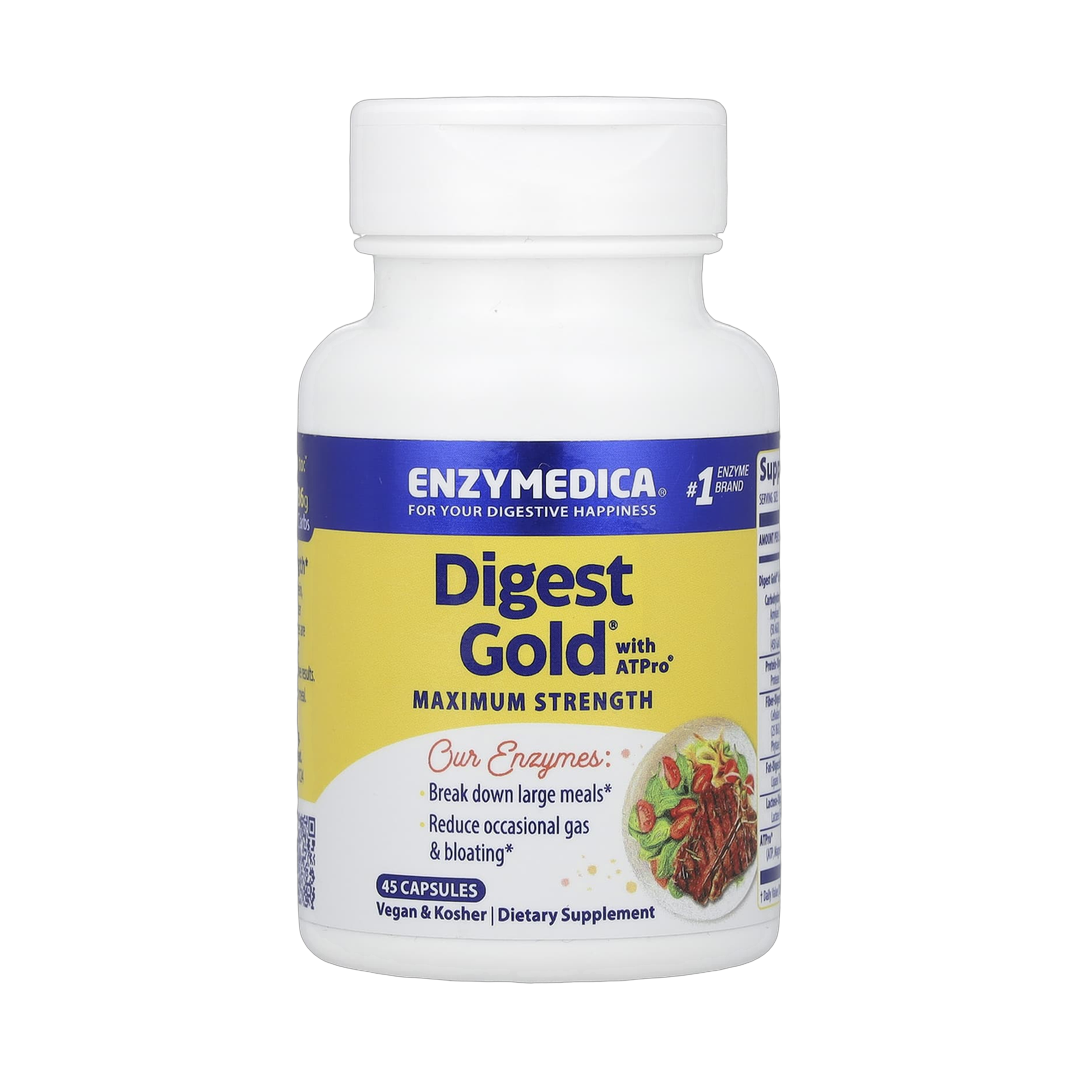 Enzymedica, Digest Gold® with ATPro®, Maximum Strength, 45 Capsules