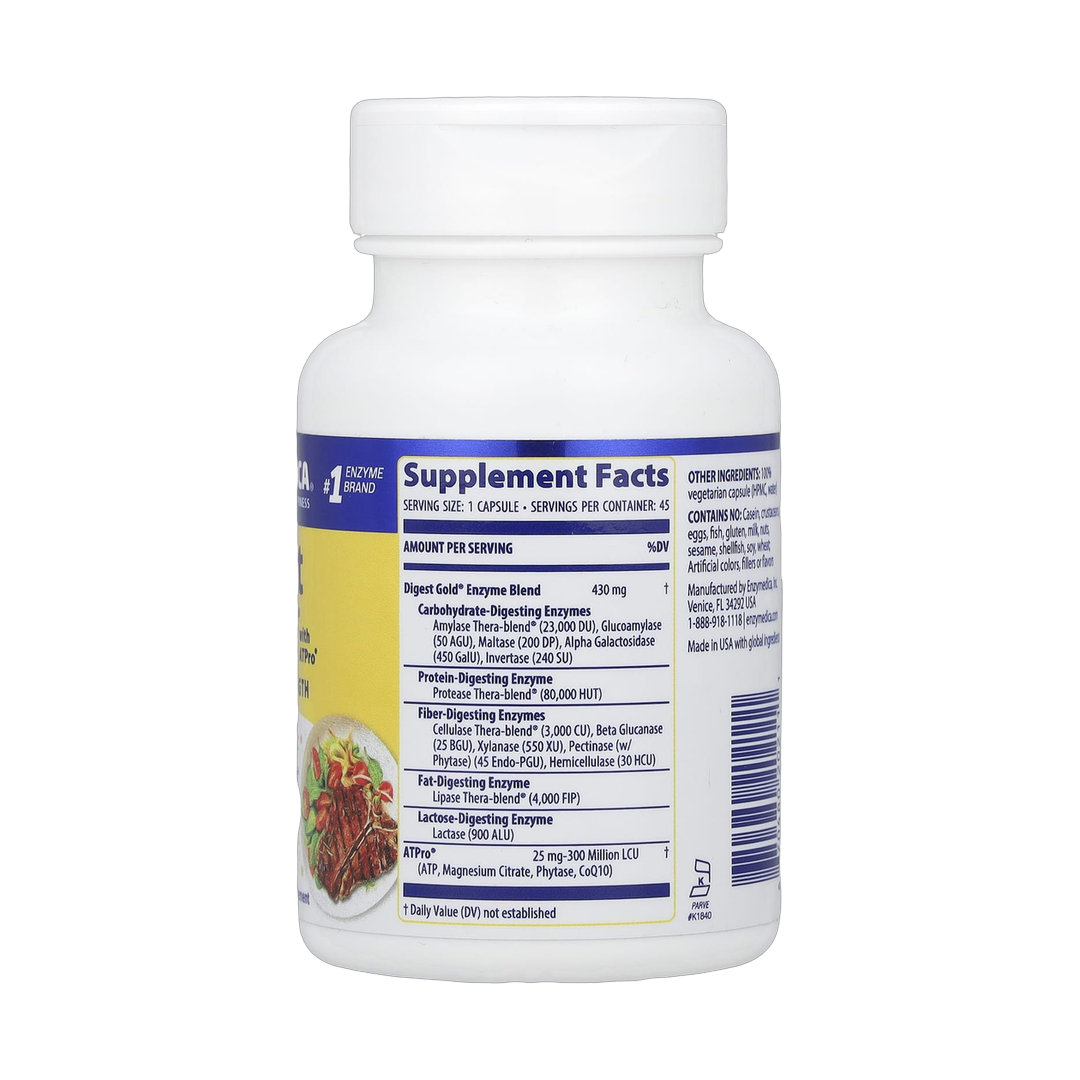 Enzymedica, Digest Gold® with ATPro®, Maximum Strength, 45 Capsules