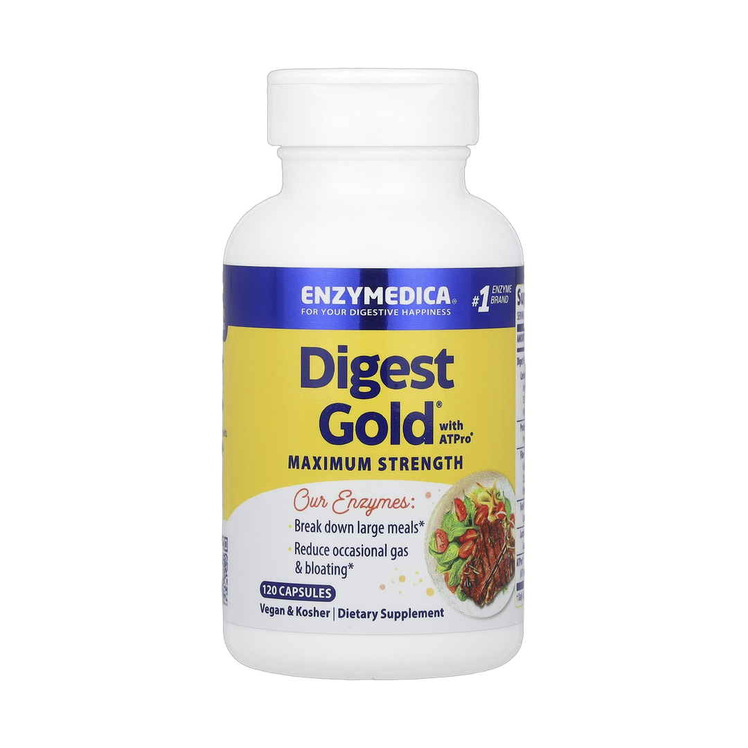 Enzymedica, Digest Gold® with ATPro®, Maximum Strength, 120 Capsules
