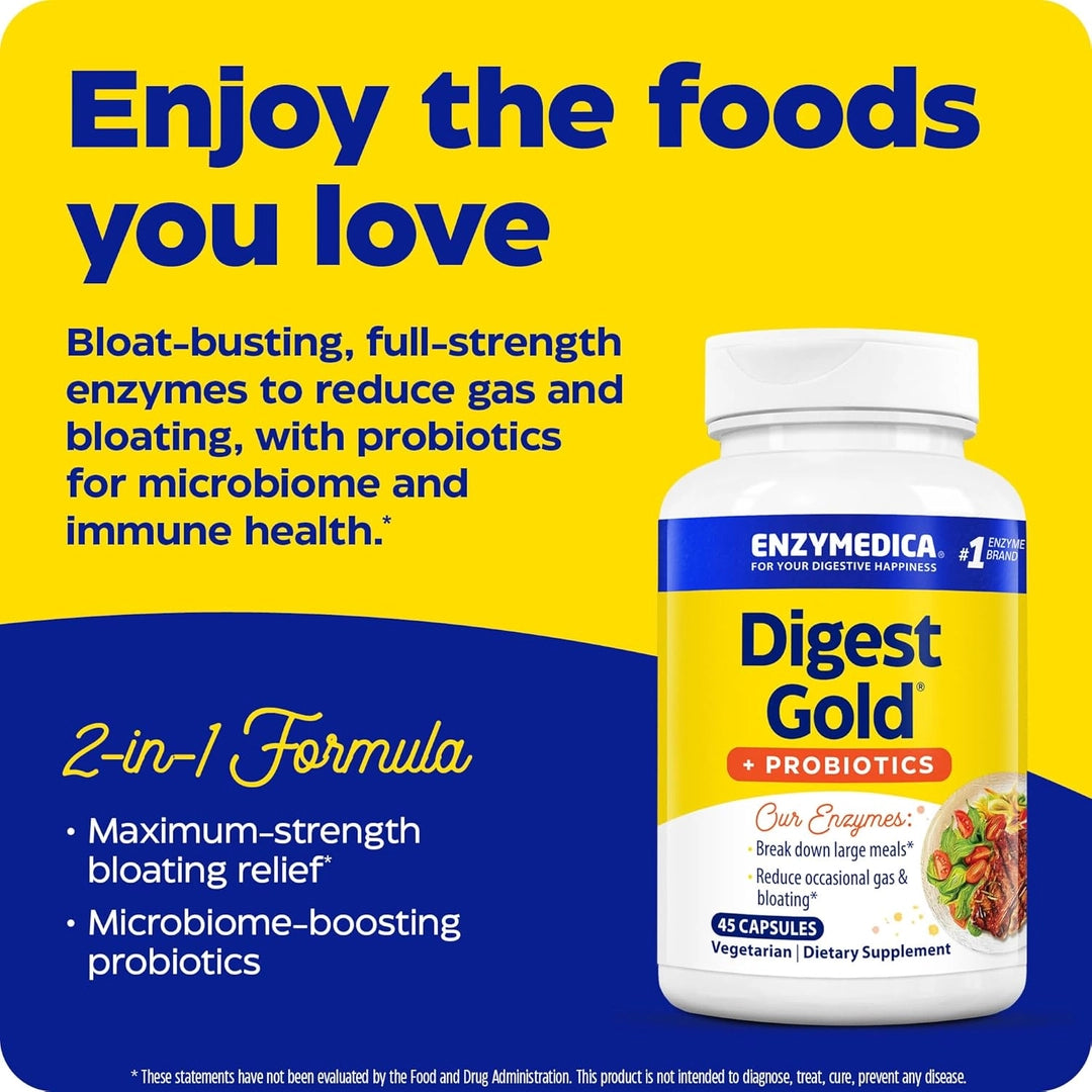 Enzymedica, Digest Gold® with ATPro®, Maximum Strength, 120 Capsules