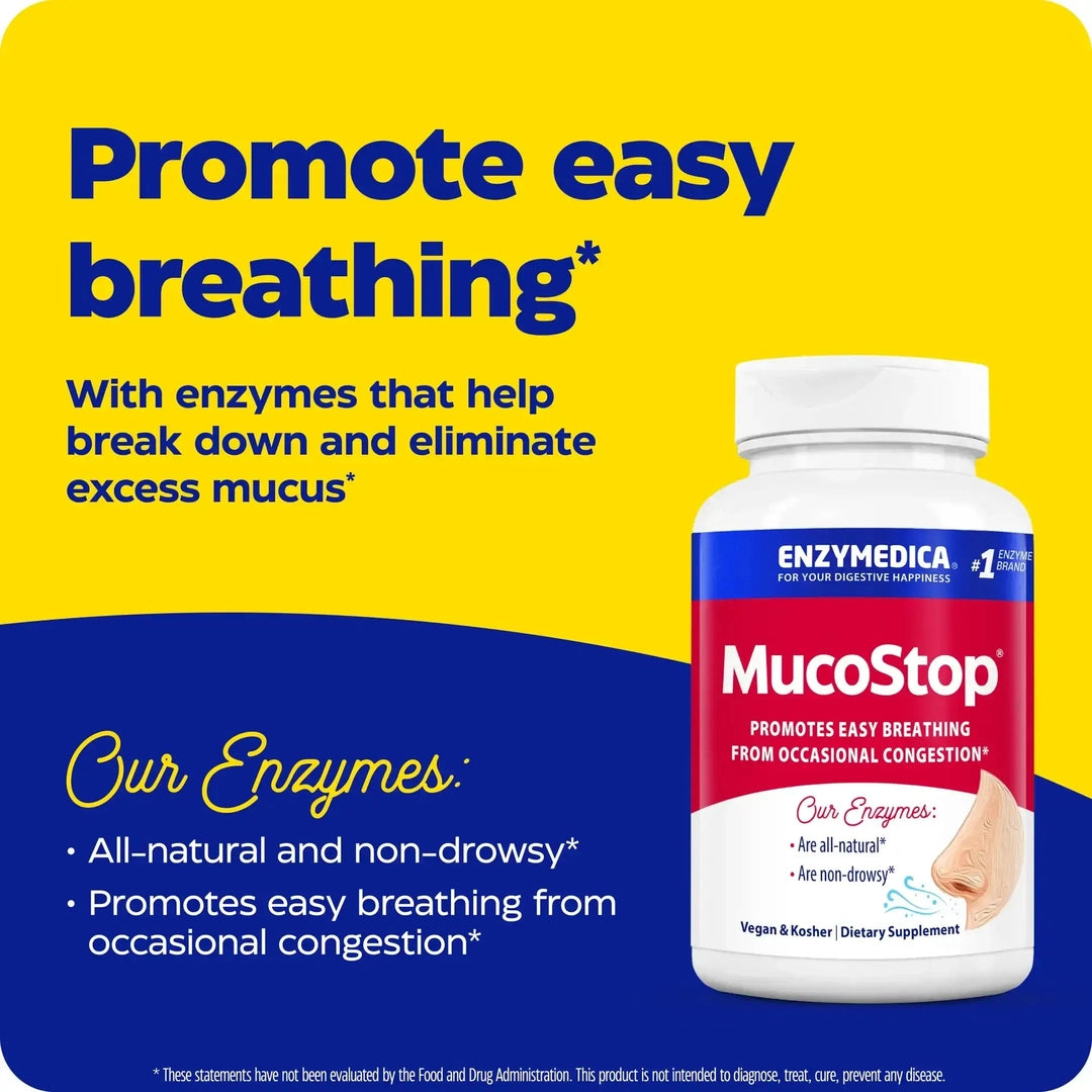 Enzymedica, MucoStop, 96 Capsules