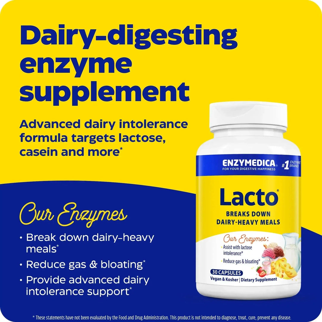 Enzymedica, Lacto®, 30 Capsules