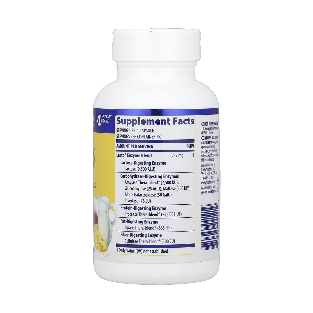 Enzymedica, Lacto®, 90 Capsules