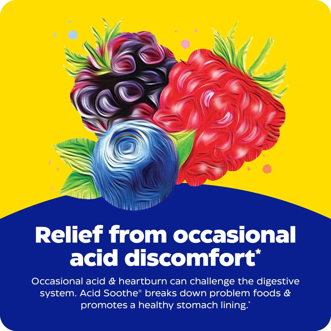 Enzymedica, Chewable Acid Soothe, Berry, 60 Tablets