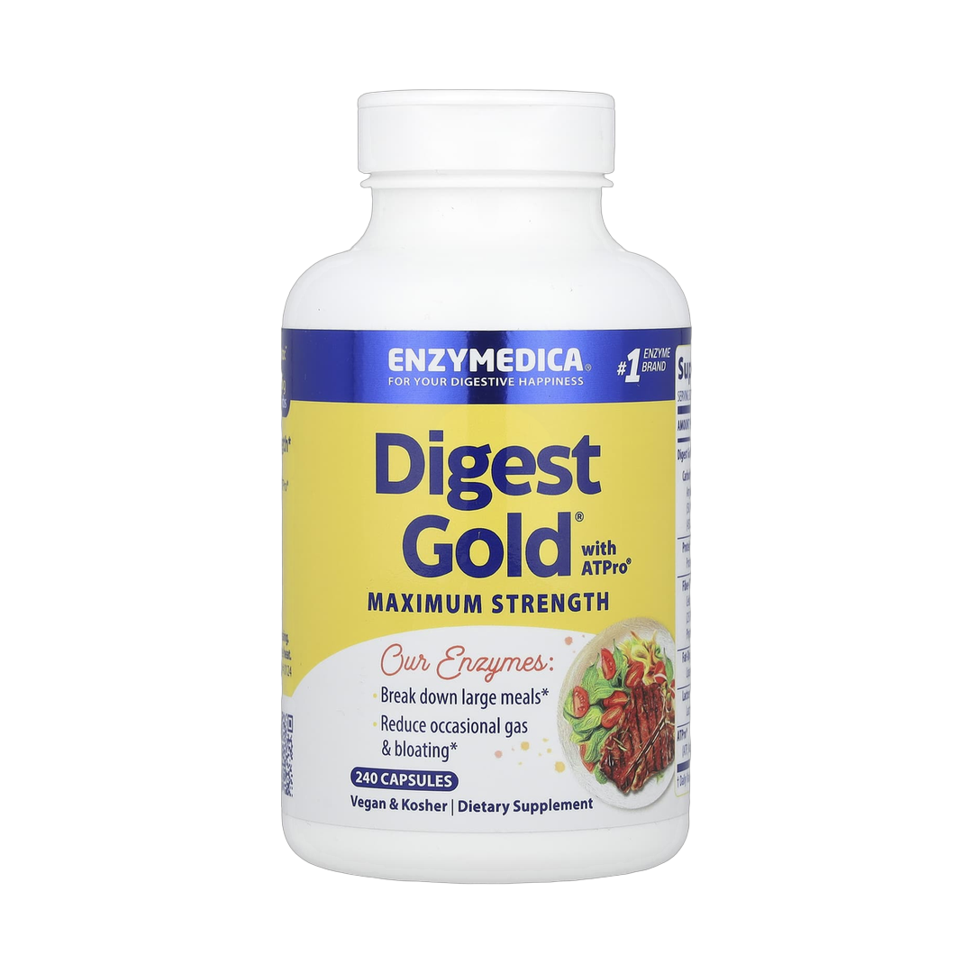 Enzymedica, Digest Gold® with ATPro®, Maximum Strength, 240 Capsules