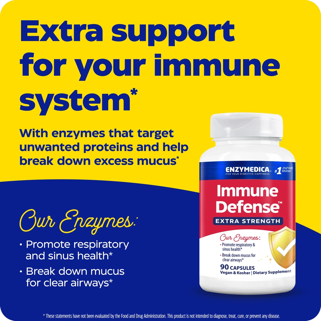 Enzymedica, Immune Defense, 90 Capsules