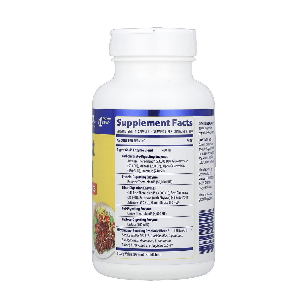 Enzymedica, Digest Gold® + Probiotics, 180 Capsules