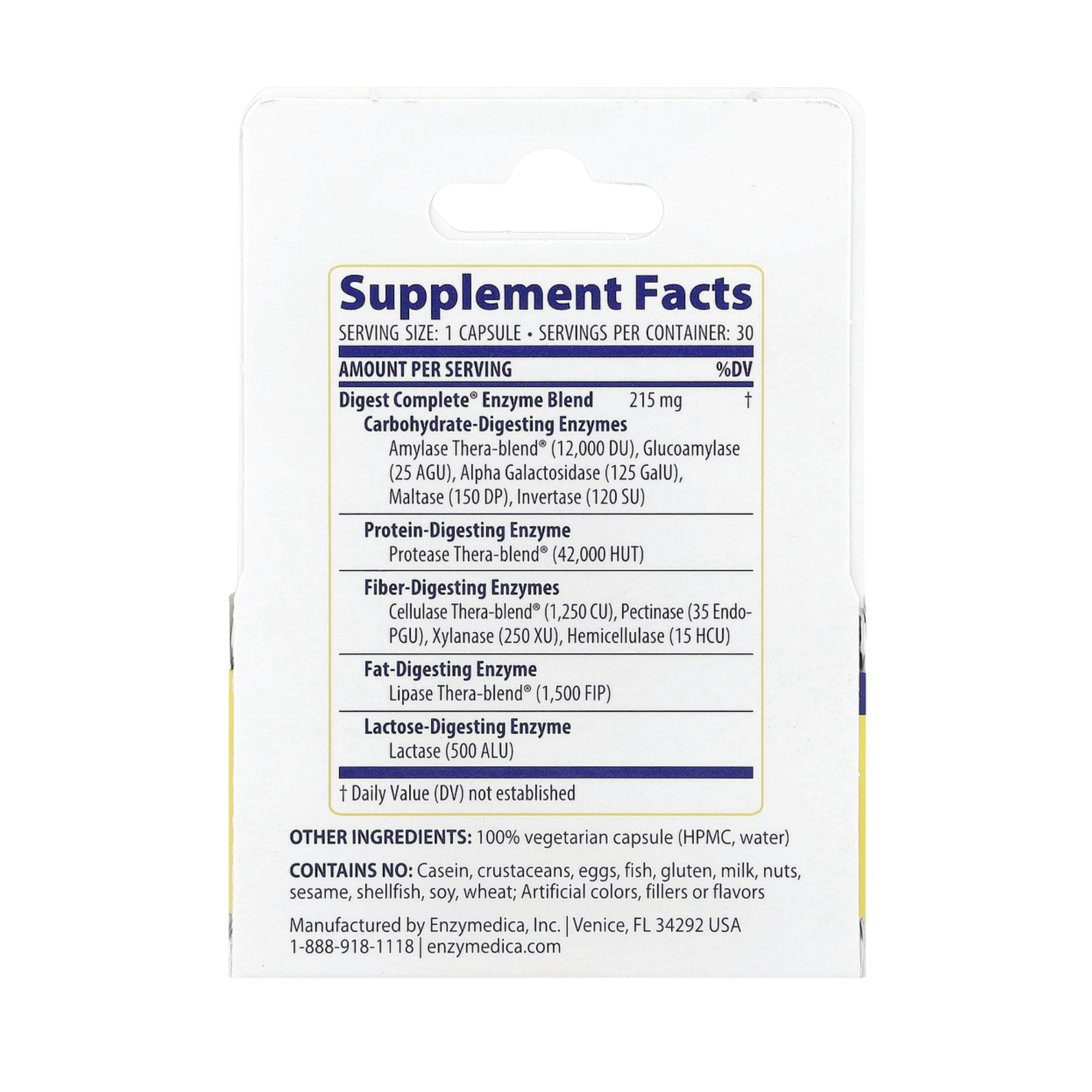 Enzymedica, Digest Complete®, 30 Capsules