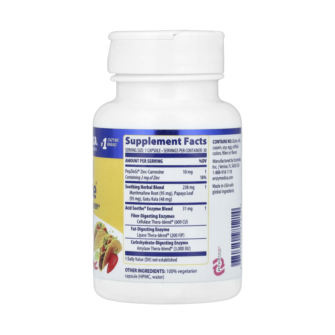 Enzymedica, Acid Soothe, 30 Capsules