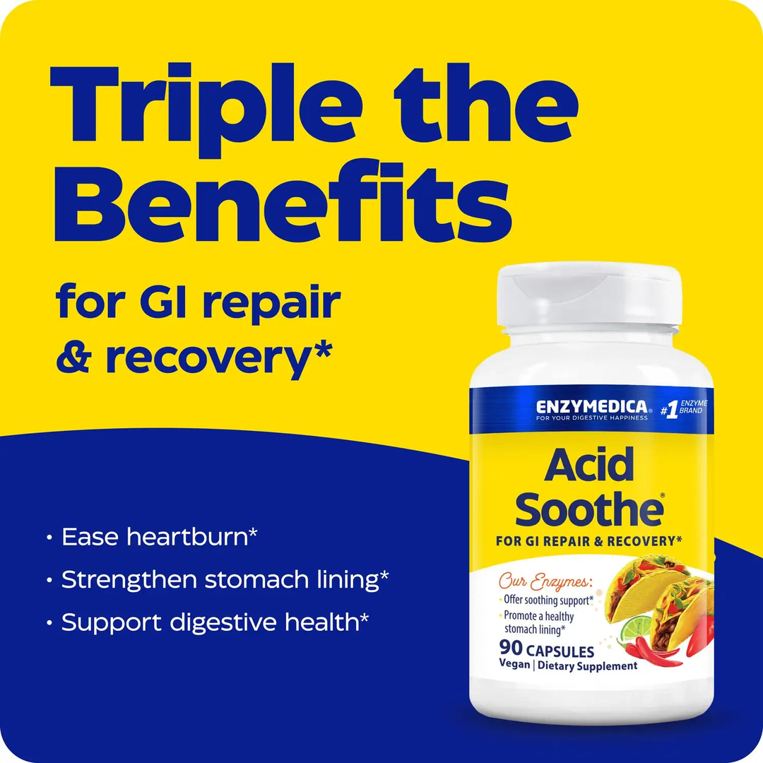 Enzymedica, Acid Soothe, 30 Capsules