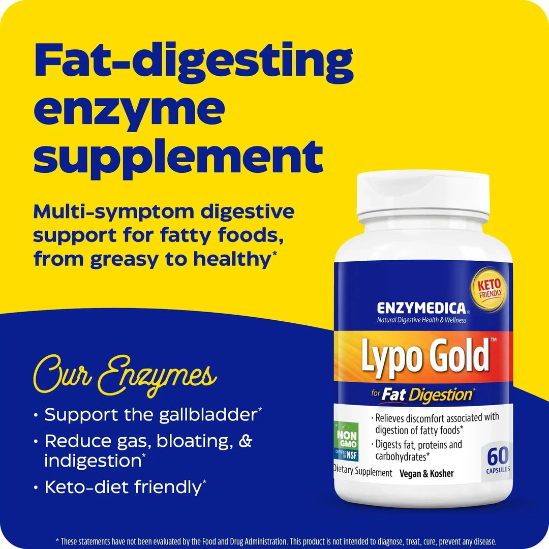 Enzymedica, Lypo Gold™, For Fat Digestion, 60 Capsules
