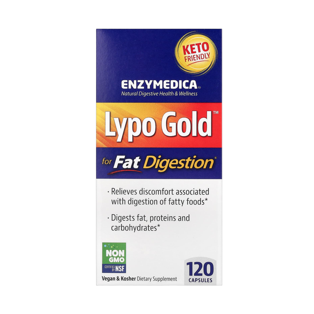 Enzymedica, Lypo Gold, For Fat Digestion, 120 Capsules