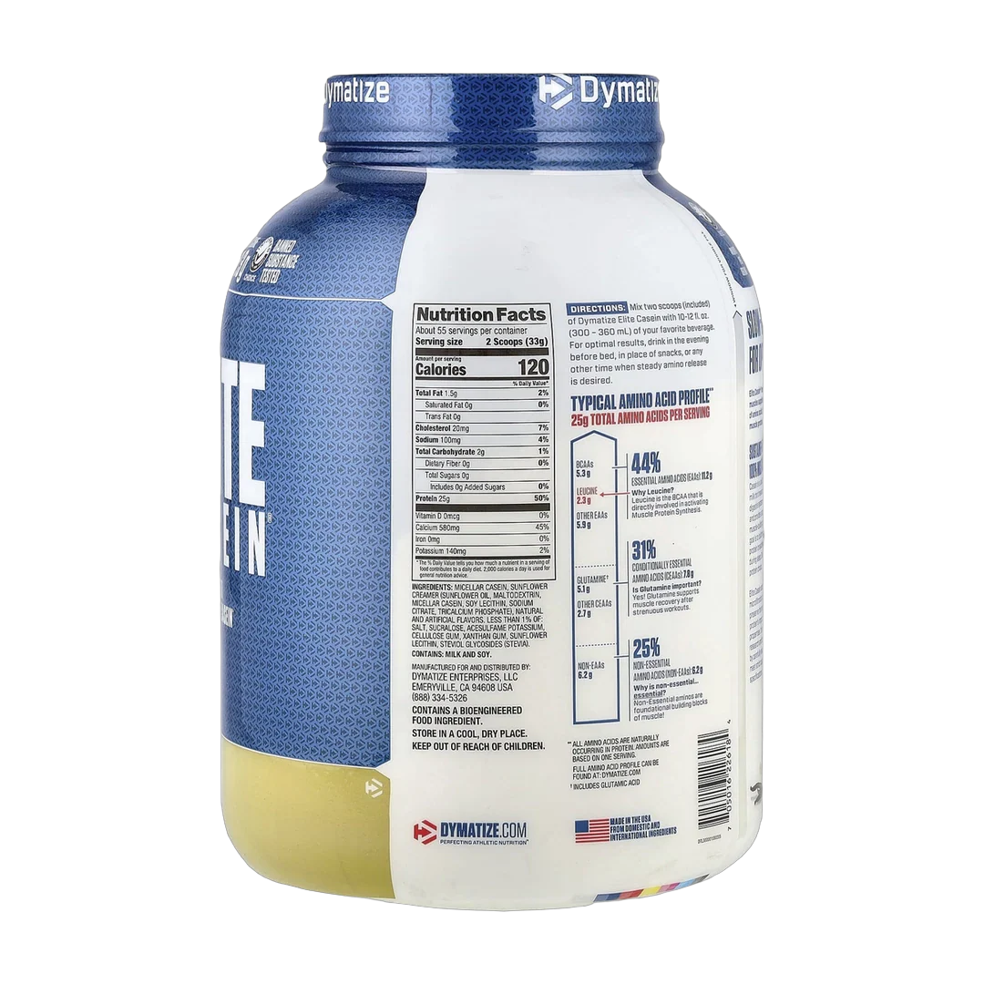 Dymatize, Elite Casein®, Smooth Vanilla, 4 lb (1.8 kg)