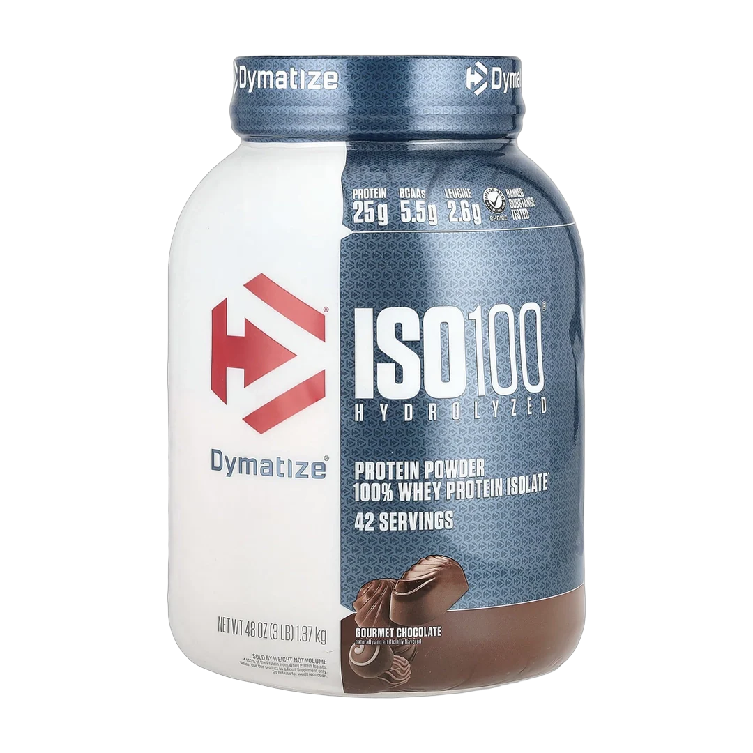 Dymatize, ISO100® Hydrolyzed, 100% Whey Protein Isolate, Gourmet Chocolate, 3 lb (1.37 kg)