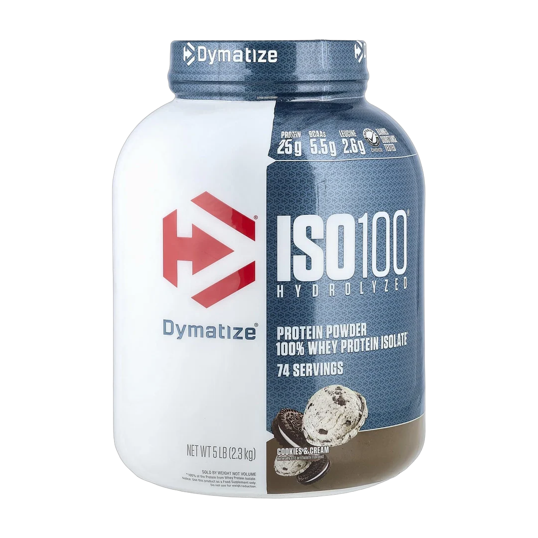 Dymatize, ISO100® Hydrolyzed, 100% Whey Protein Isolate, Cookies & Cream, 5 lb (2.3 kg)