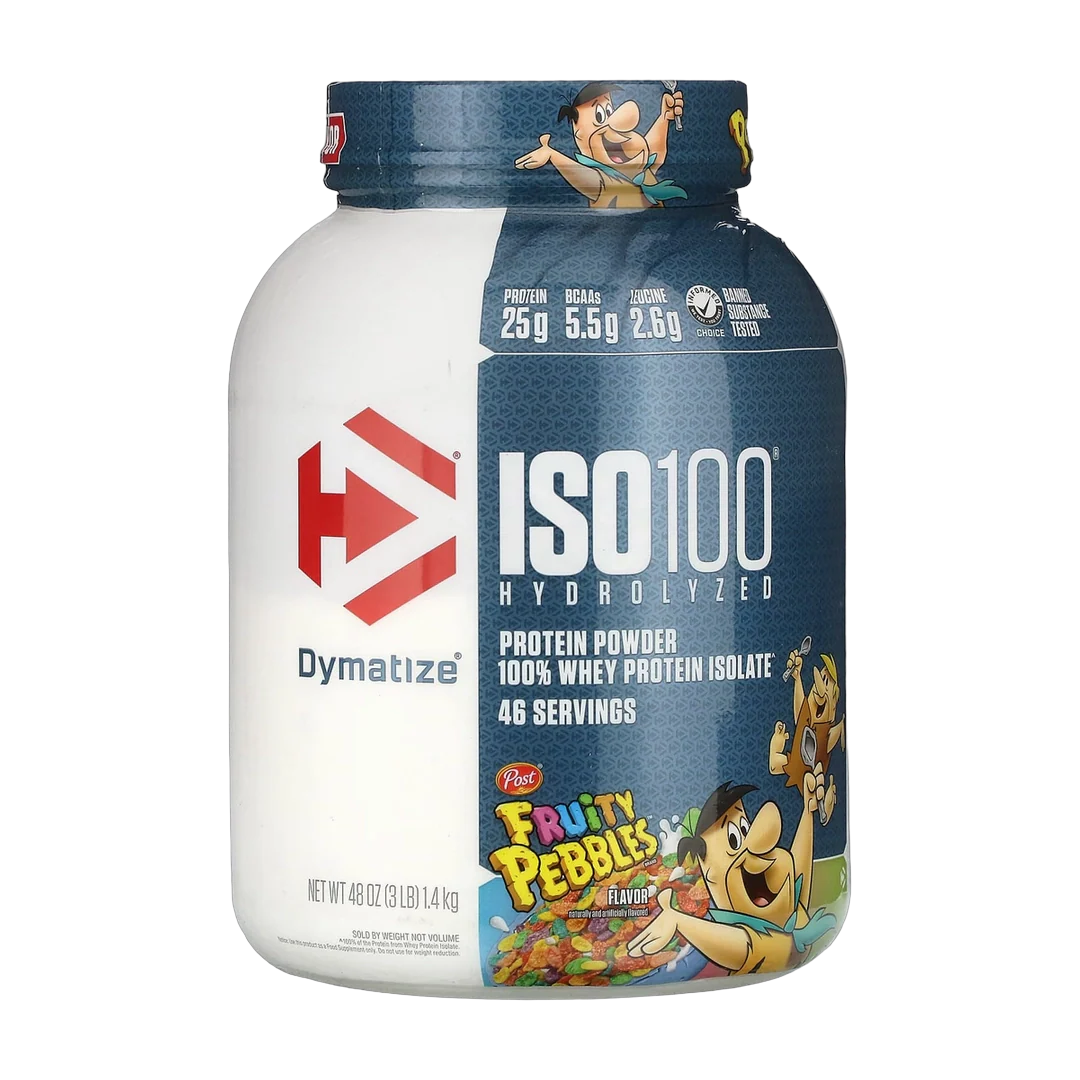 Dymatize, ISO100® Hydrolyzed, 100% Whey Protein Isolate, Fruity Pebbles, 3 lb (1.4 kg)